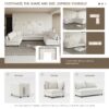 Modular Sectional Reversible U Shaped Couch Set, Free Combination Minimalist Style Oversized 8 Seat Convertible Sofa - Cream - Image 8