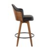 Ahoy - Mid-Century Counter Stool - Walnut / Black - Image 2