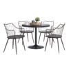Dakota Winston - 5 Piece Contemporary Dining Set - Black / Brown / Dark Walnut - Image 2