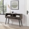 Contemporary 2 Drawer Angled Entry Table - Slate Gray - Image 4