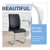 Luxurious And Minimalist Chair Covers, 2 High Elasticity Dining Chairs Metal Arched Legs - Black / Silver - Image 8