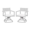 Outdoor Patio Swivel Rocker With Outdoor Grade Sunbrella Fabric Cushions (Set of 2) - Grayish - Image 8