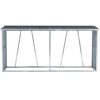 Firewood Rack, Log Holder With Roof, Log Storage, Firewood Stand For Outdoor Backyard Garden Patio Porch, Galvanized Steel - Gray - Image 2