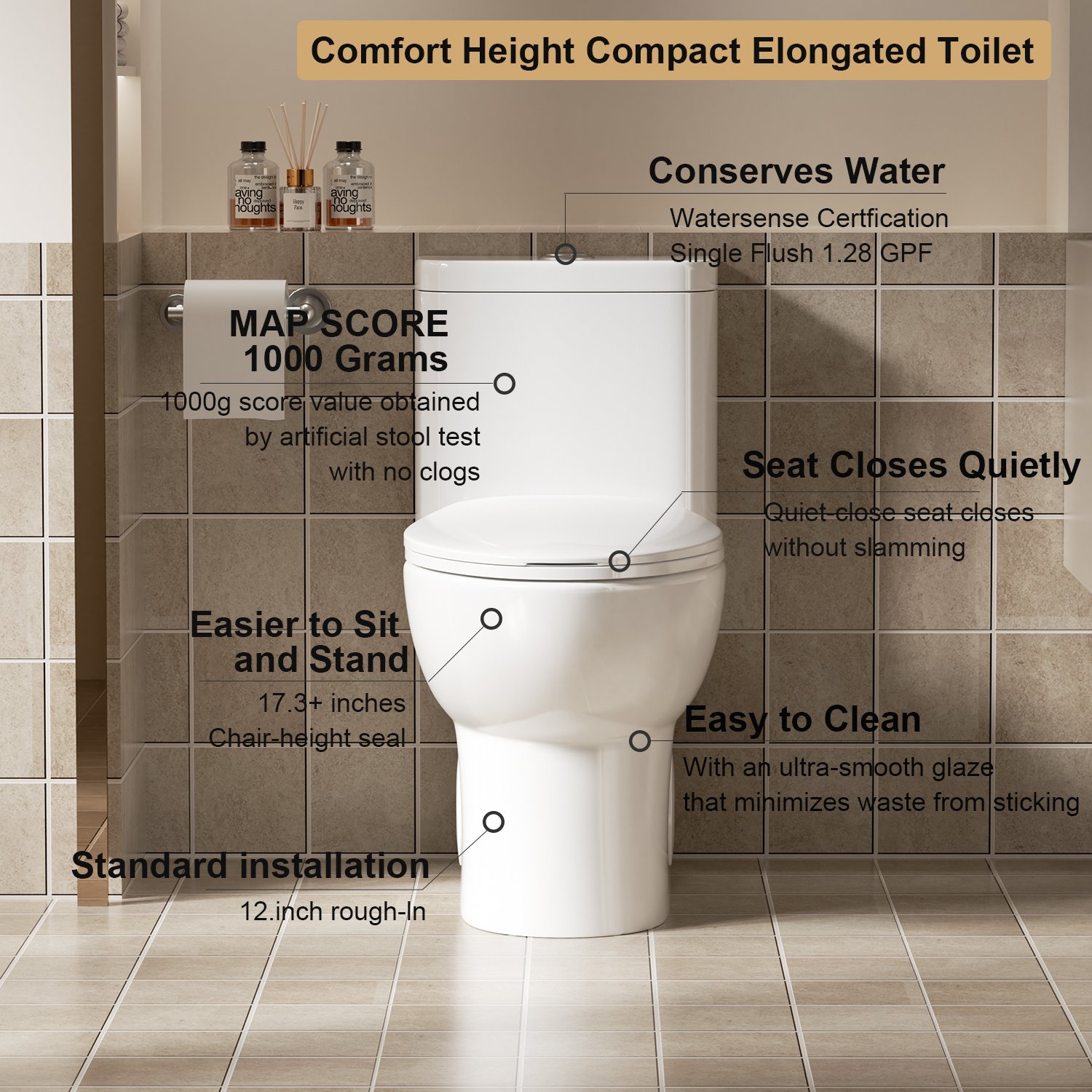 Gloss 1 Piece Toilet With Dual Flush And Rimless Bowl - Gloss White - Image 9
