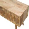 Pineapple Carve Sliding Media Unit - Oak - Image 6