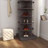 360 Rotating Shoe Cabinet 6 Layers - Gray - Image 6