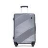 3 Piece Luggage Sets Lightweight Suitcase With Two Hooks, Spinner Wheels, (20/24/28) - Gray - Image 9