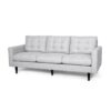 Jenny - Contemporary Tufted Fabric 3 Seater Sofa - Light Gray - Image 4