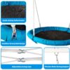 Metal Swing Stand With Saucer Outdoor Playground Metal Swing Set For Kids Outdoor Play Equipment - Antique Blue - Image 3