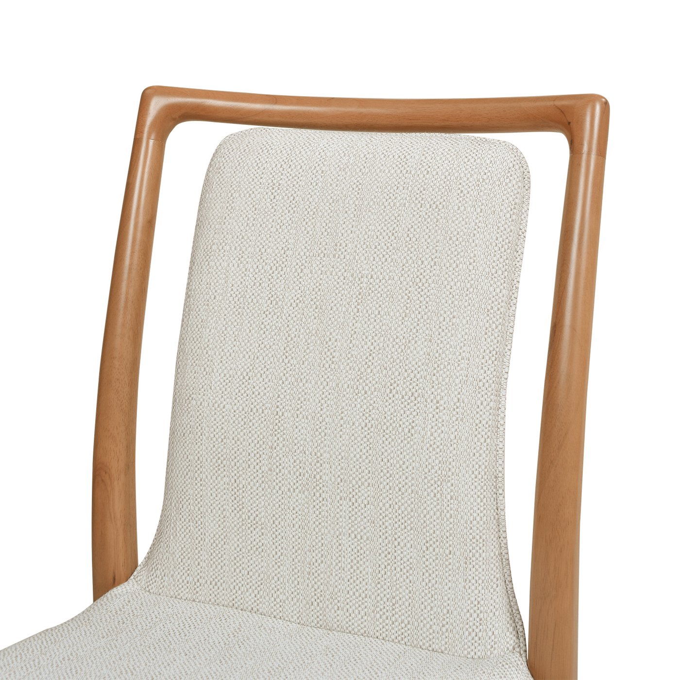 Scandi - Upholstered Dining Chair, Stain Resistant High (Set of 2) - Natural Light Brown / White Pepper - Image 2