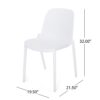 Outdoor Stacking Dining Side Chair (Set of 2) - White - Image 3