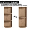 Modern 36" Wall Mounted Bathroom Vanity With Ceramic Sink And Storage Rack, 2 Soft Close Drawers - Imitative Oak - Image 12