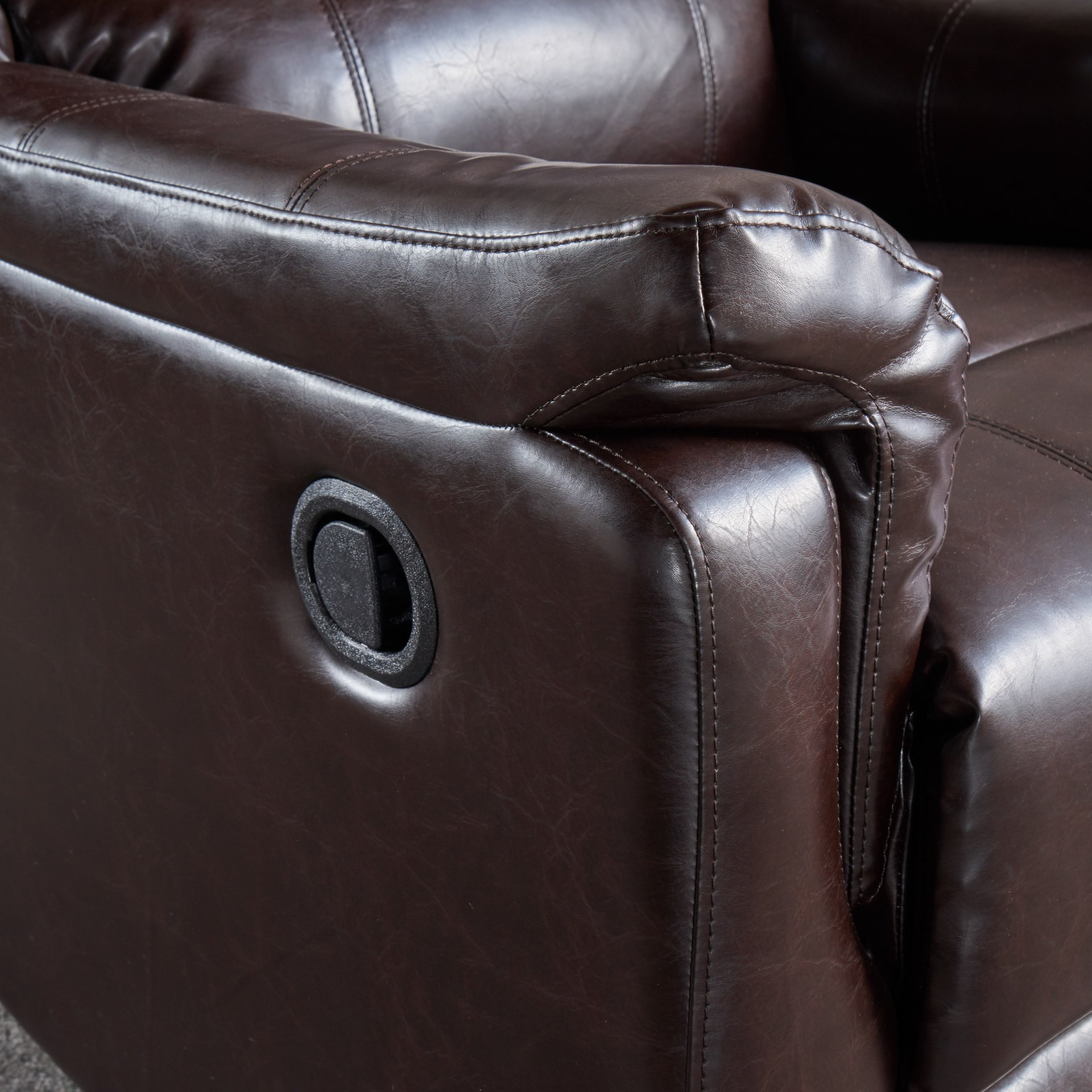 Glider Recliner With Swivel, Manual Reclining Chair - Brown - Image 6