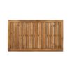 Outdoor Minimalist Acacia Wood Rectangle Bar Table, Durable Hardwood - Teak - Image 11