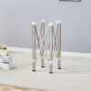 Simple Silver Stainless Steel Folding Table Frame Multifunctional Space Saving Design.Separate Folding Table Legs That Can Be Paired With Various Sizes And Styles Of Tabletops - Silver - Image 17
