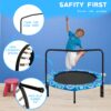 Joy Children's Trampoline With Handrails For Indoor And Outdoor Fun - Blue - Image 4