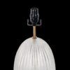 Aurora - Ribbed Lamp Base Clear Table Lamp Large Linen Shade - Beige / Clear / Gold - Image 4