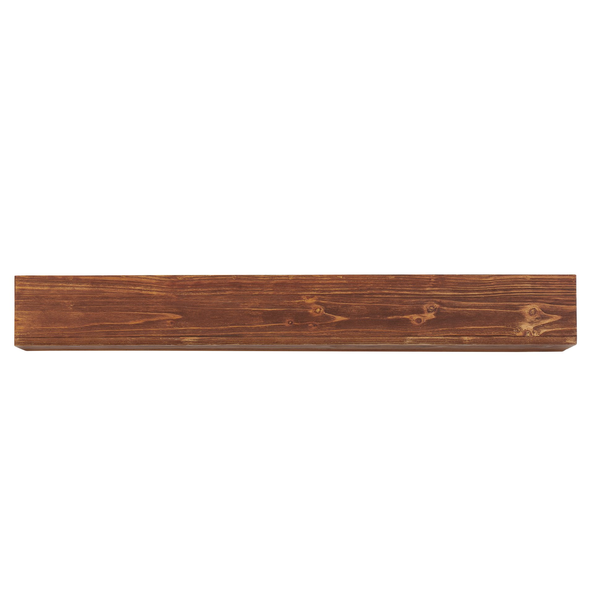72" Rustic Wood Fireplace Mantel, Wall-Mounted & Floating Shelf For Home Decor - Brown - Image 8