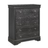 Shaker - King 5 Pieces Bedroom Set With Tufted Headboard And LED Lighting - Gray - Image 6