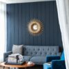 Retro DesignSunburst Metal Wall Mirror Decorative Mirror For A Bedroom Dressing Room, Hallway Or Living Space - Gold - Image 3