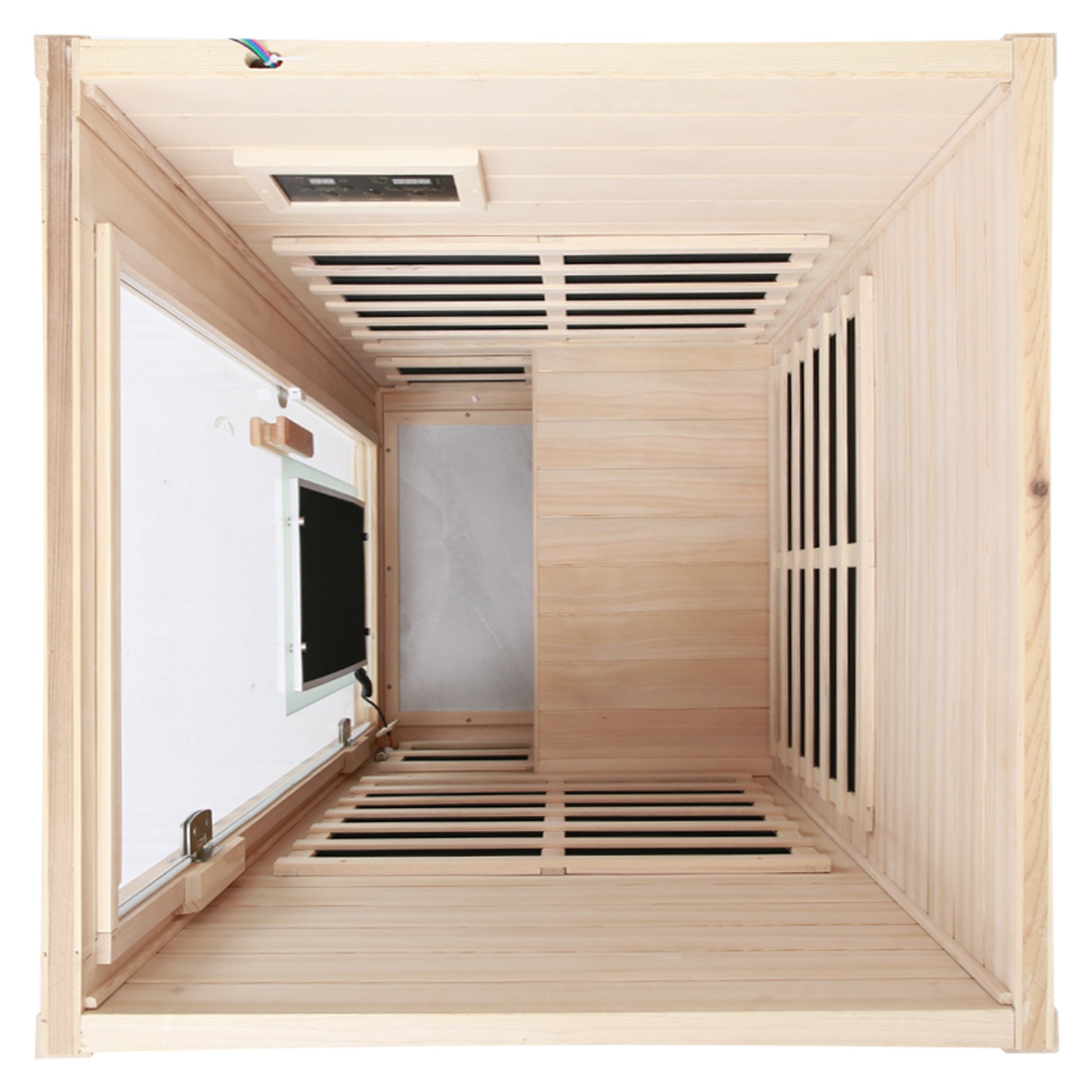 1 Person Far Infrared Hemlock Standard Indoor Sauna Room - Natural - Image 5
