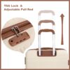 5 Piece Set (20"24"28 +A Travel Bag And A Toiletry Bag), Hard Case Spinner Wheels Luggage Sets With Tsa Lock Carry On Suitcase Luggage Durable Suitcase - Creamy White - Image 6