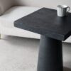 Square Side Table With Pedestal Base - Black - Image 5