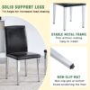 (Set of 2) Backrest Chairs With Metal Legs, They Are Ideally Suited For Minimalist And Contemporary Home Styles - Black / Silver - Image 7
