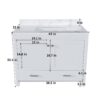 43" Bathroom Vanity With Artificial Marble Carrara Top Set, Multi Functional Bathroom Cabinet With Doors And Drawer - White - Image 3