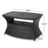Berkeley - Chaise Lounge Side Table Outdoor Polyethylene Wicker - Brown Multi - Image 3
