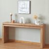 Rustic Manufactured Wood Console Table With Beaded Accent - Antique Natural / Natural Wood / Natural Wood Wash - Image 4