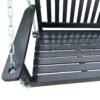 Front Porch Swing With Armrests For Outdoor Patio, Garden Yard, Backyard Or Sunroom - Black - Image 8