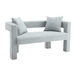 Modern Loveseat Sofa, Comfy Upholstered 2 Seater Sofa - Mint Green
