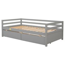 Daybed With 2 Storage Drawers - Gray