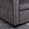 Reversible Sectional Storage Sleeper Sofa Bed, L-Shape 2 Seat Sectional Chaise With Storage, Skin-Feeling Velvet Fabric - Dark Gray - Image 9