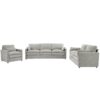 Cozy Upholstered Sofa Set Oversized Comfy Cloud Sofa Double Cushion Sofa Group Plush Cushion Sofa Couch For Living Room - Light Gray - Image 11