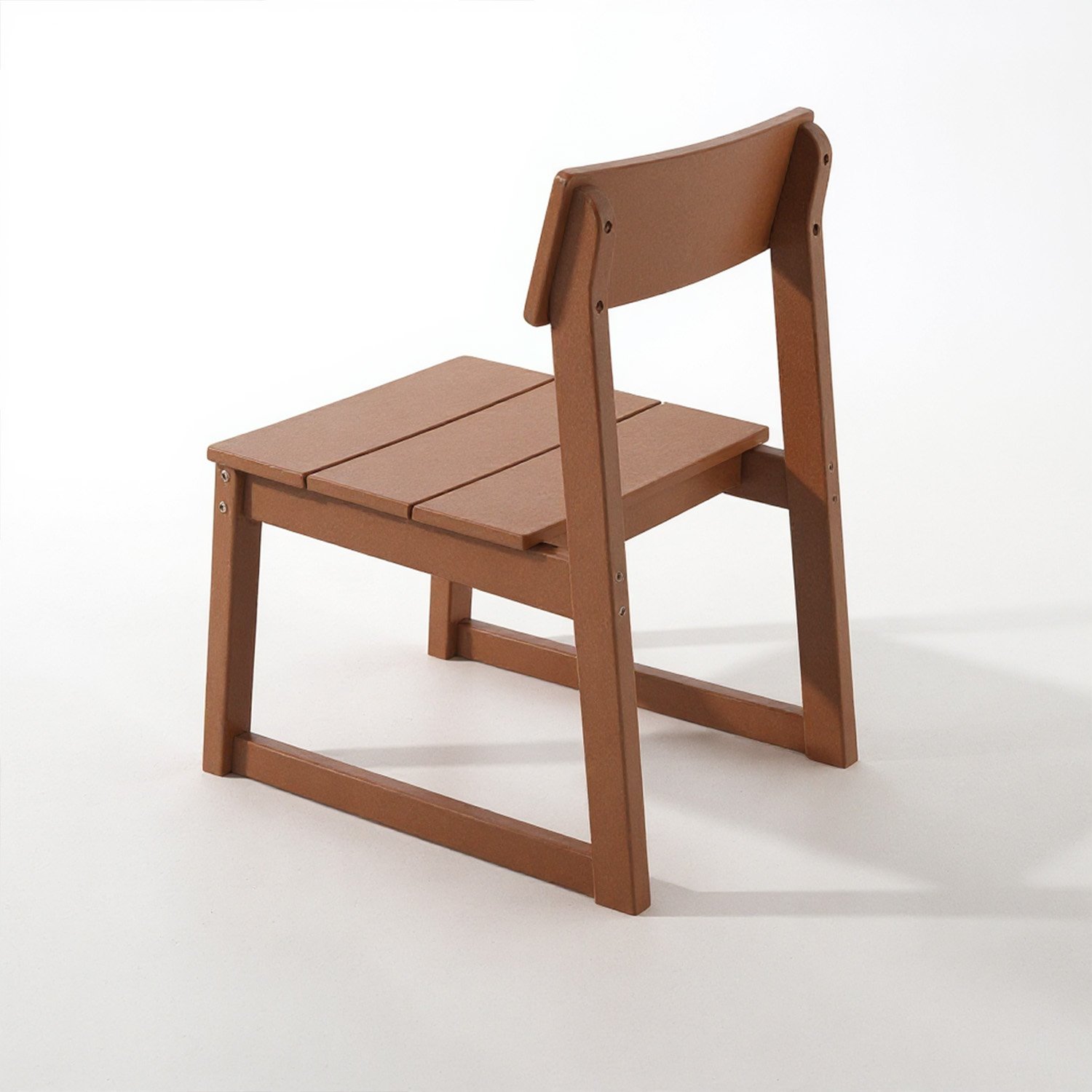 7 Piece Outdoor Dining Set For 6, Table With Umbrella Hole & 6 Armless Chairs For Backyard - Brown - Image 7