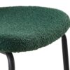 Boucle Dining Chairs, Modern Dining Room Chairs With Black Metal Legs, Armless Kitchen Chair For Dining Room, Living Room (Set of 4) - Dark Green - Image 13