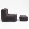 Fluffy Bean Bag Chair, Comfortable Bean Bag For Adults And Children, Super Soft Lazy Sofa Chair With Memory Foam And Ottoman, Indoor Modern Focus Bean Bag Chair For Living Room, Bedroom, Apartment - Black - Image 20