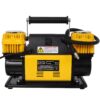 Heavy Duty 12V Dual Cylinder Air Compressor, Tire Inflator With Gauge - Yellow / Black - Image 11