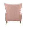 Modern Accent Chair With Ottoman, Comfy Armchair For Living Room, Bedroom, Apartment - Pink - Image 14