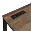 Tyrese - Writing Desk With USB - Walnut / Black - Image 5