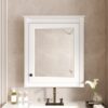 Wall Mounted Bathroom Storage Cabinet With Mirror, Medicine Cabinet With Height Adjustable Shelf, Over The Toilet Space Saver Cabinet - White - Image 4