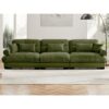 Modern Extra Large 3 Seat Sofa With Cloud Like Comfort - Olive Green - Image 10