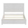 Albany - Full Bed Frame With Headboard, Modern Rustic Design - White - Image 5