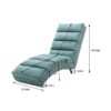 Ergonomic Electric Massage Chaise Lounge With Remote Control, 5 Modes For Relaxation - Teal - Image 3