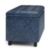 Cosmopolitan - Storage Ottoman - Denim Blue - Image 3