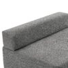 Loveseat Frame For Oversized Modular U Shaped Sectional Floor Couch Convertible Compressed Couch, Spacious Foam Filled Sofa - Gray - Image 2