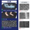 Interlocking Deck Tiles Plastic Waterproof Outdoor All Weather Anti-Slip Bathroom Shower Balcony Porch Strong Weight Capacity Upto 440 Lbs, Pebble Stone Pattern Pack Of 60 - Black - Image 24