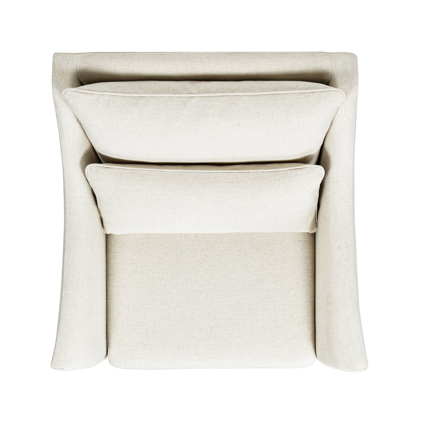 Ada - Flared Arm Contemporary Armchair With Lumbar Pillow - Flax White - Image 7